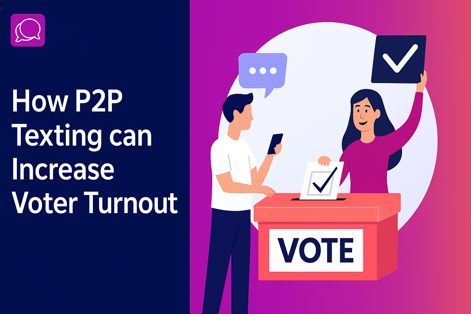 voter turnout, p2p texting, peer to peer texting
